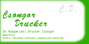 csongor drucker business card